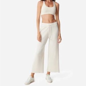 MATE the Label Organic Waffle Wide Leg Crop Pants